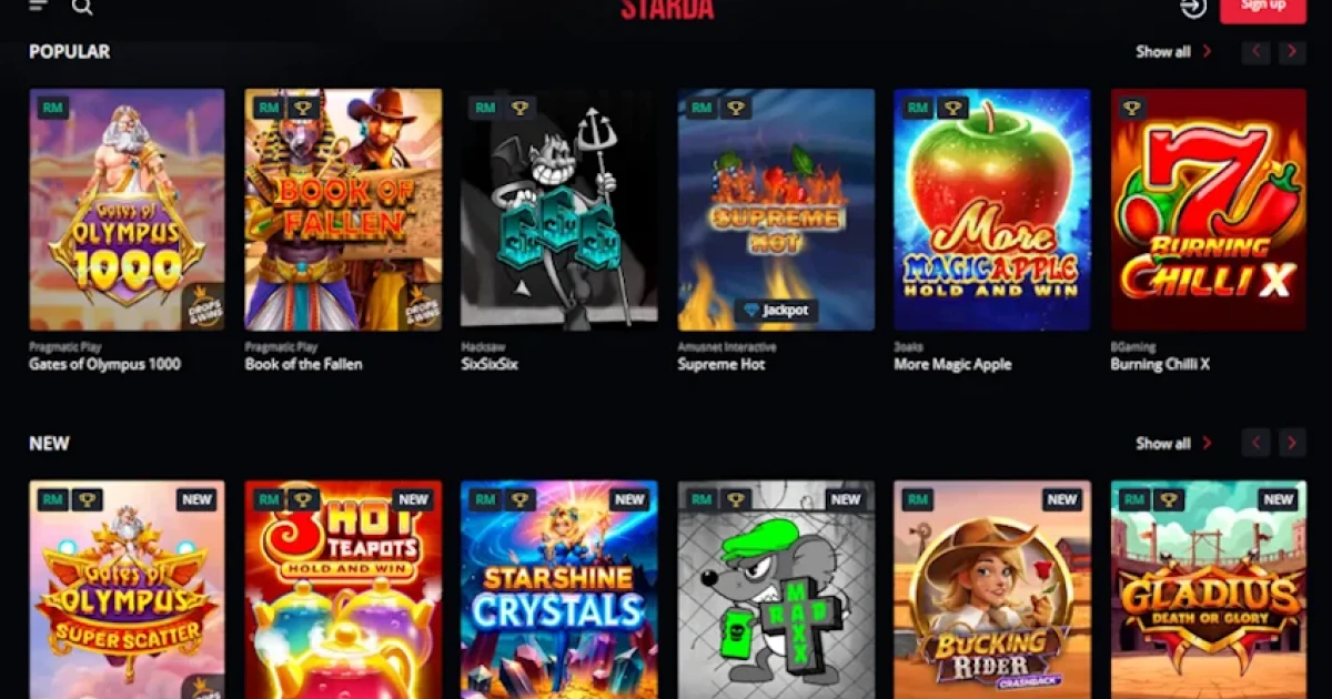 Starda Casino Plattform